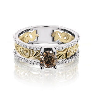 Помолвочное кольцо - Белое золото - 1-1532-9200